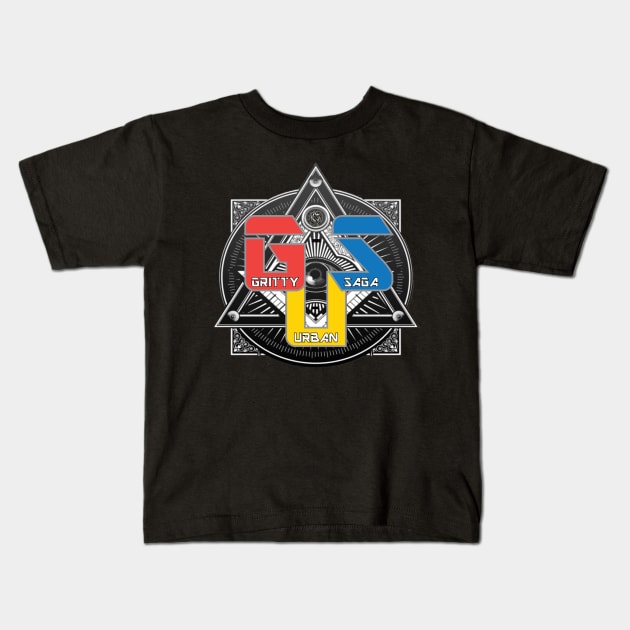 Gritty Illuminati Logo Kids T-Shirt by Gritty Urban Saga